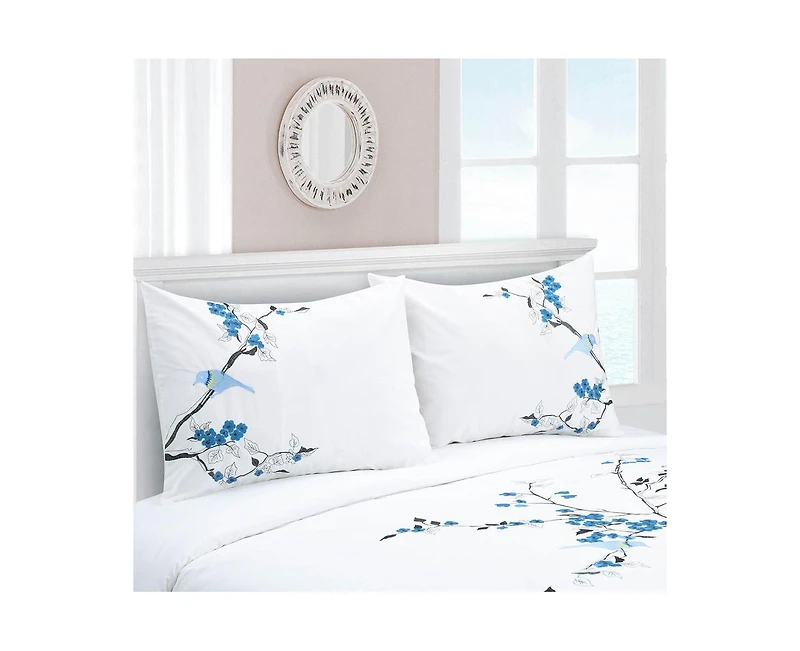 Superior Cherry Garden Cotton Duvet Cover Set