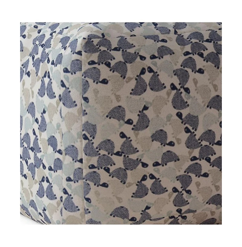Handcrafted Cotton Turtle Pouf Ottoman for Cozy and Functional Decor