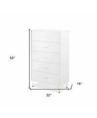Five-Drawer Dresser for Bedroom Storage and Organization