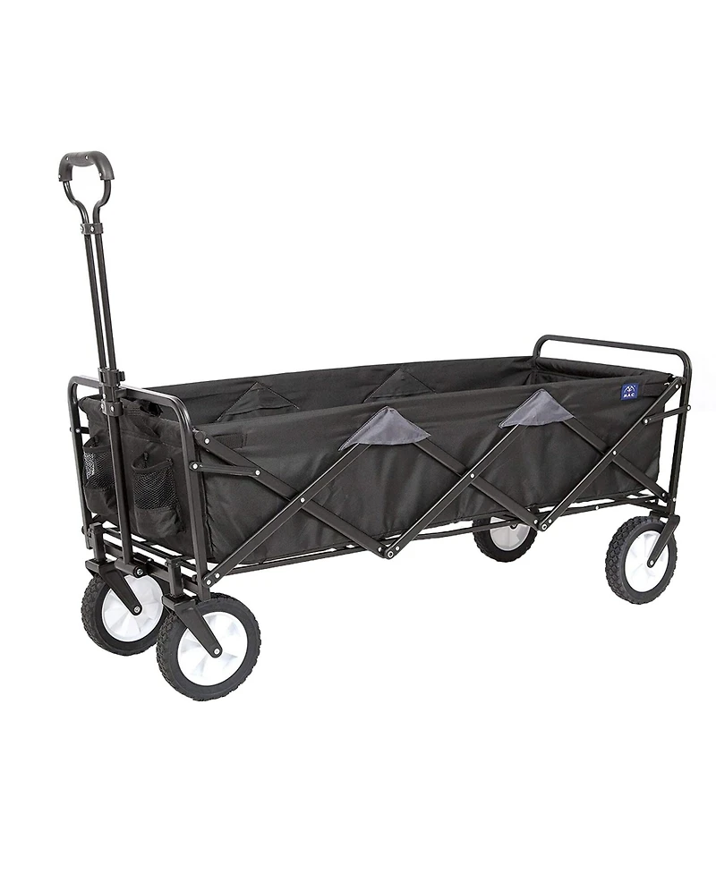 Mac Sports Xtender 52" Extra Long Collapsible Utility Storage Wagon Cart, Black