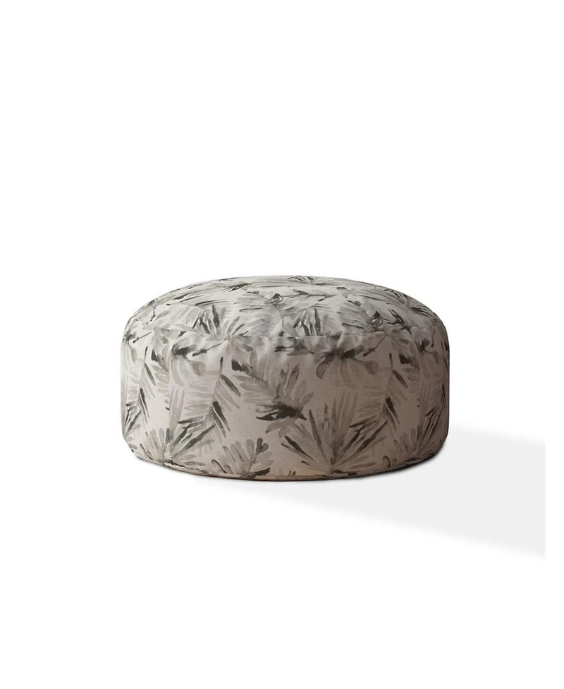 Cotton Round Floral Pouf Ottoman – Cozy and Decorative