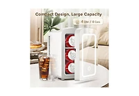Zafro Mini Fridge with Led Mirror, Makeup