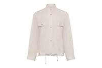 Olsen Women's Funnel Neck Linen Blend Jacket