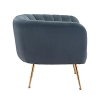 Velvet Tufted Club Chair for Luxurious Living Room or Lounge Seating