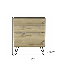 Stylish Three-Drawer Dresser with Smooth Glide Storage for Small Spaces