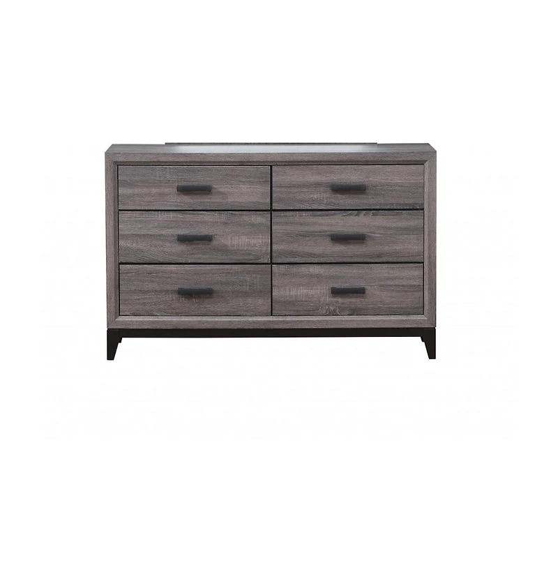 Functional Manufactured Wood Six-Drawer Chest for Closet or Guest Room