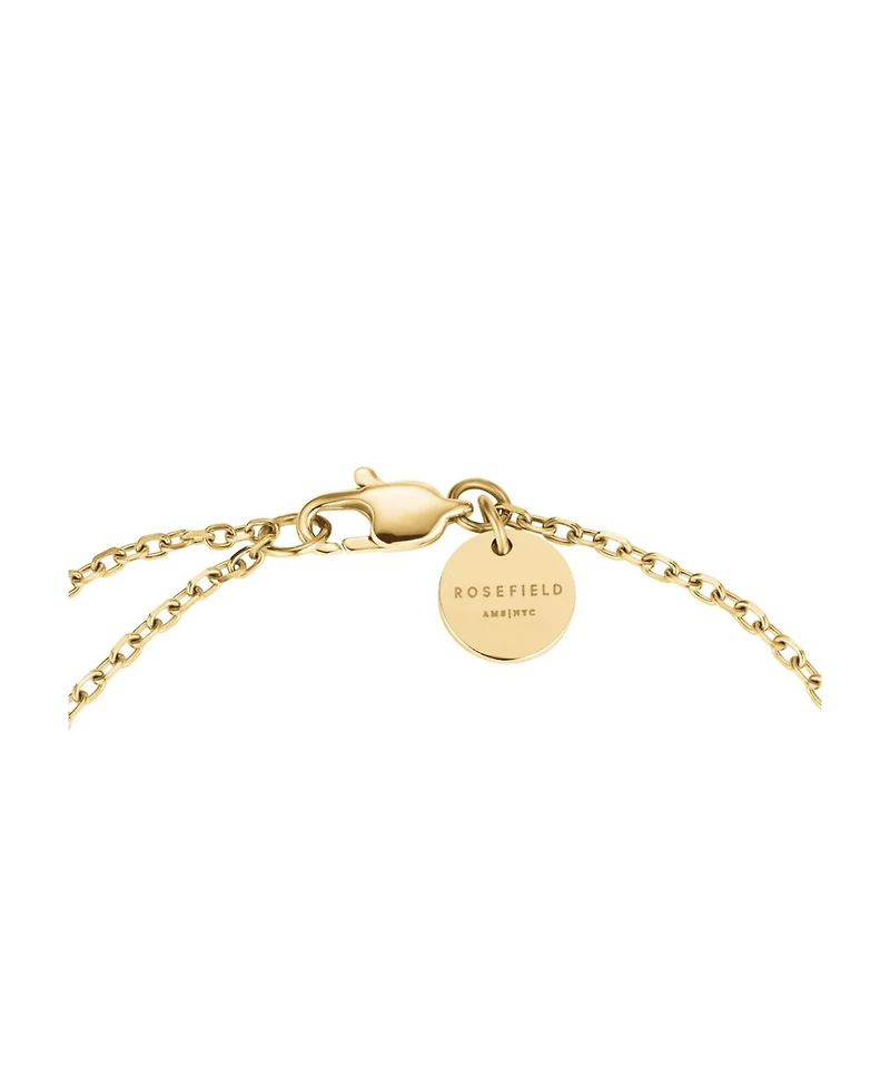 Rosefield Dangling Crystal Bracelet In 14K Yellow Gold Plated Stainless Steel