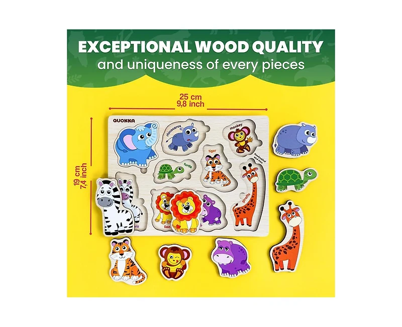 Quokka Wooden Puzzles for Toddlers 3-5 - Games Children's Learning