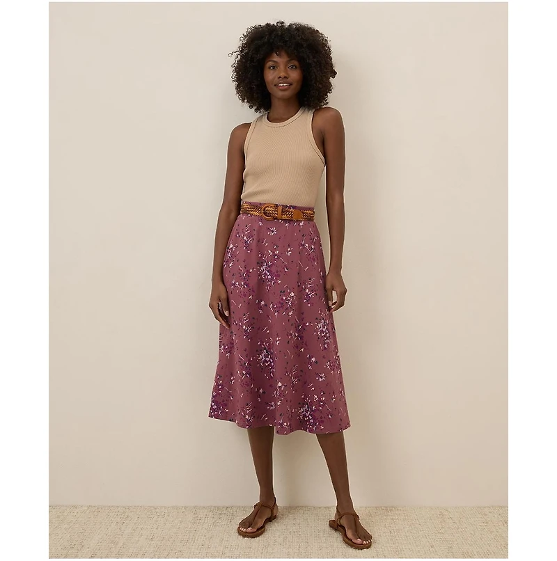 Pact Women's Organic Cotton Fit & Flare Midi Skirt