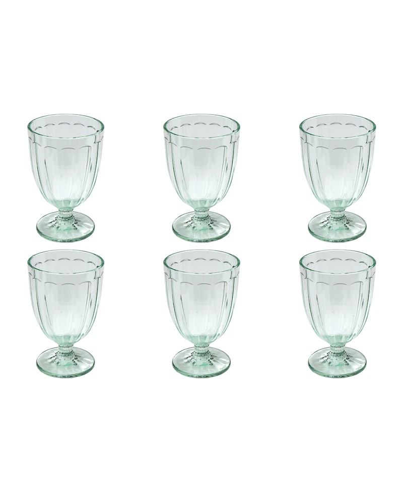 Abode Homewares Simple Scallop Jumbo Glasses, Set of 6