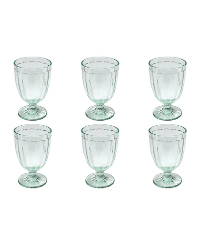 Abode Homewares Simple Scallop Jumbo Glasses, Set of 6