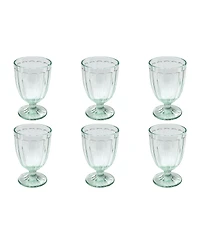 Abode Homewares Simple Scallop Jumbo Glasses, Set of 6