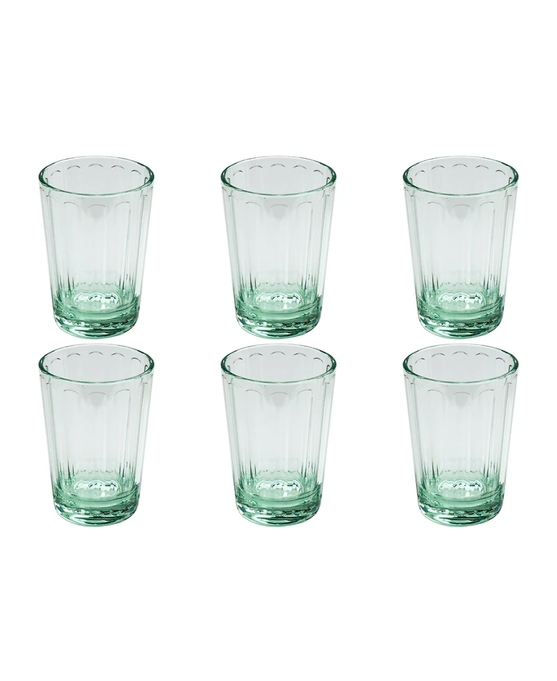 Abode Homewares Panel Goblet Glasses, Set of 6