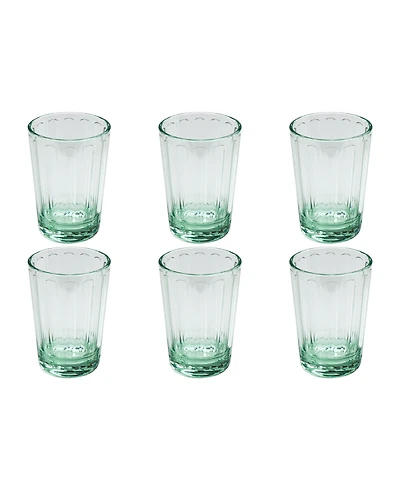 Abode Homewares Panel Goblet Glasses, Set of 6