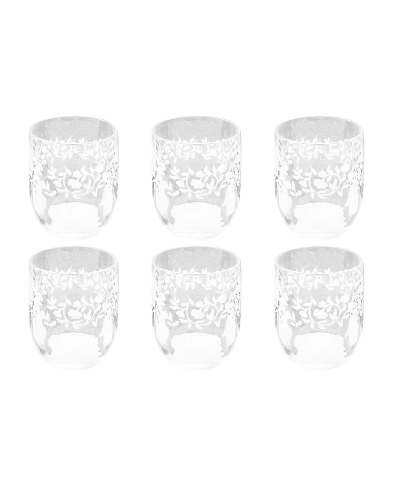 Abode Homewares Stax Optic Twist Jumbo Glasses, Set of 6