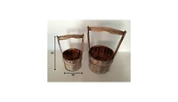 Wood Garden Planter Set – 2 Pieces for Outdoor Landscaping