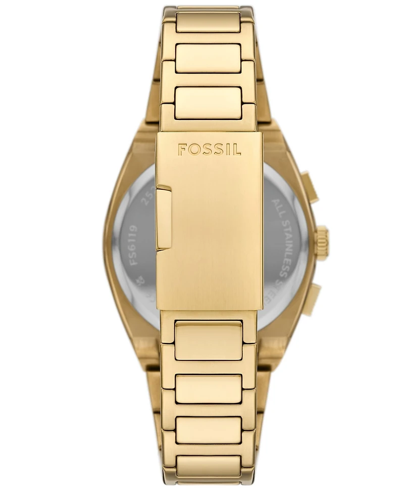 Fossil Men's Everett Chronograph Gold-Tone Stainless Steel Watch, 44mm