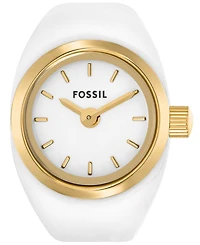 Fossil Women's Two-Hand Gold-Tone Stainless Steel Ring Watch, 15mm
