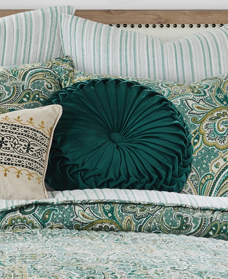 Levtex Kimpton Button Tufted Decorative Pillow, 16" Round