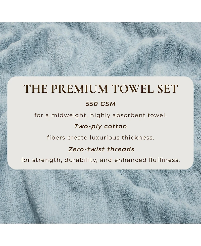 Linery & Co. Luxury 100% Combed Cotton 6-Piece Bath Towel Set