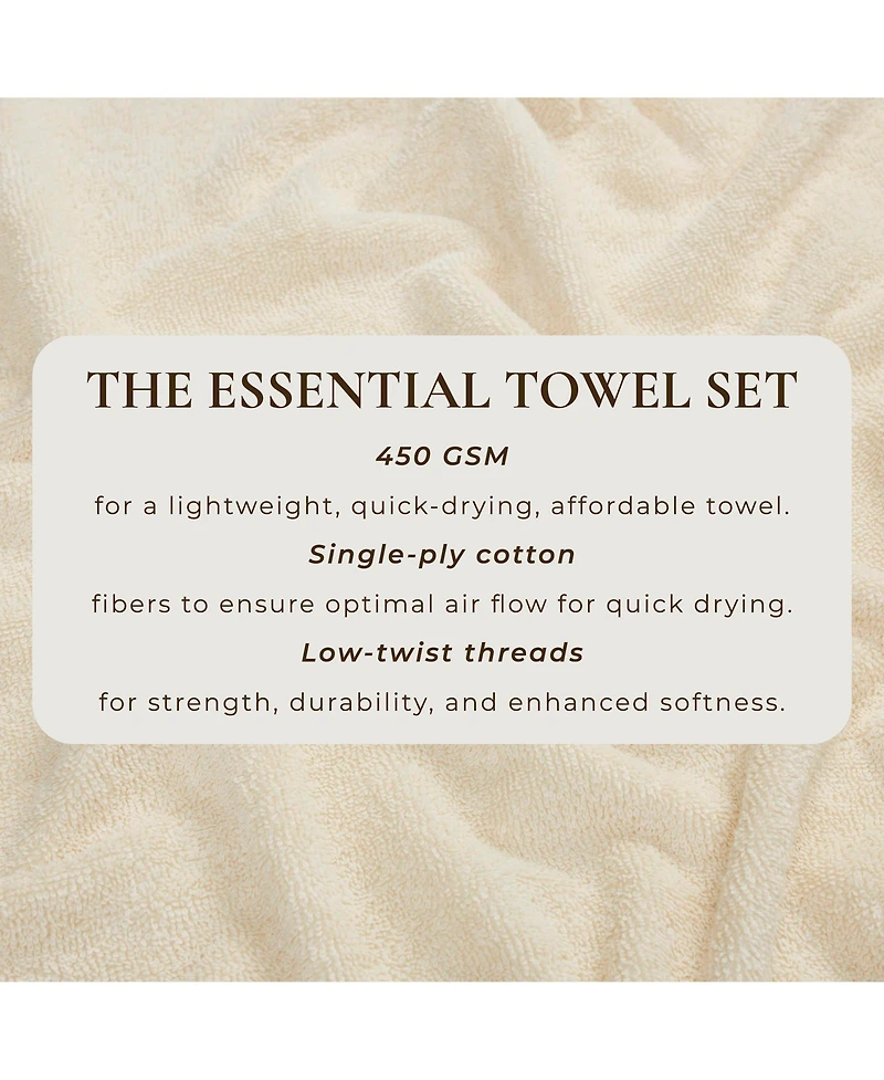 Linery & Co. Quick-Drying Cotton -Piece Bath Towel Set