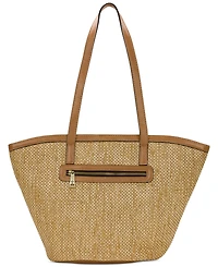 Patricia Nash Marconia Extra-Large Raffia Tote with Scarf