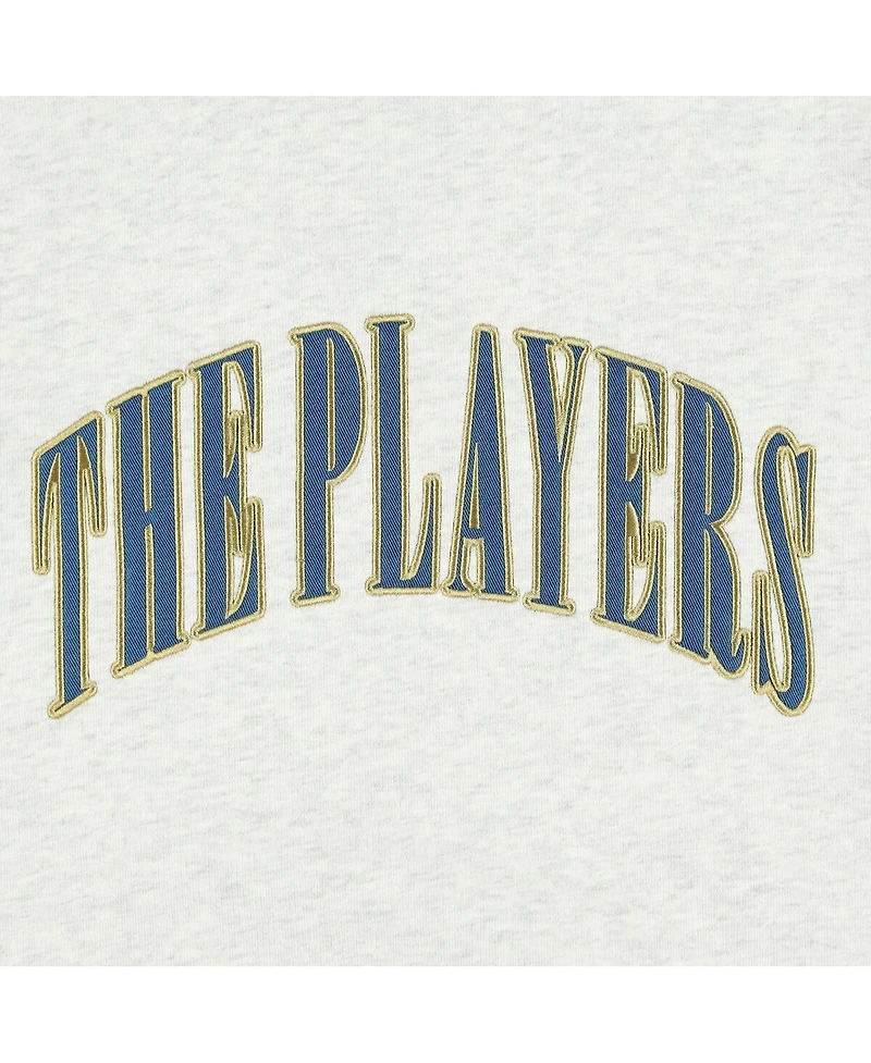 Barstool Golf Men's Heather Gray The Players Striped Pullover Sweatshirt