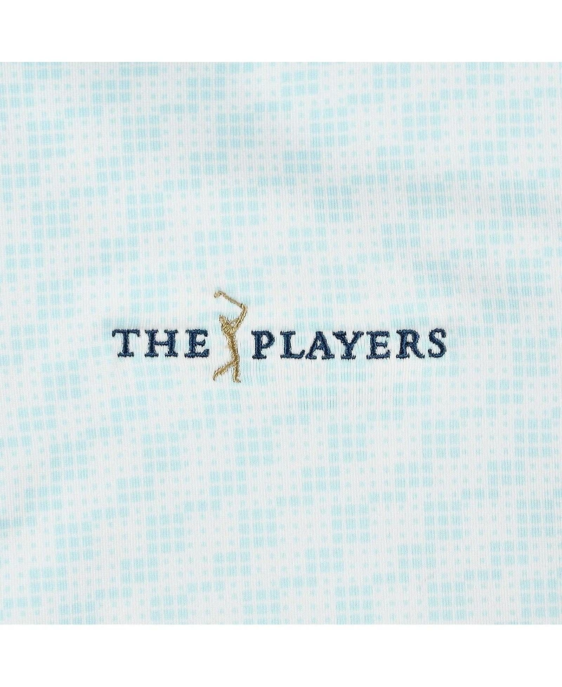 Under Armour Men's Light Blue The Players Drive Clubhouse Grid Polo Shirt