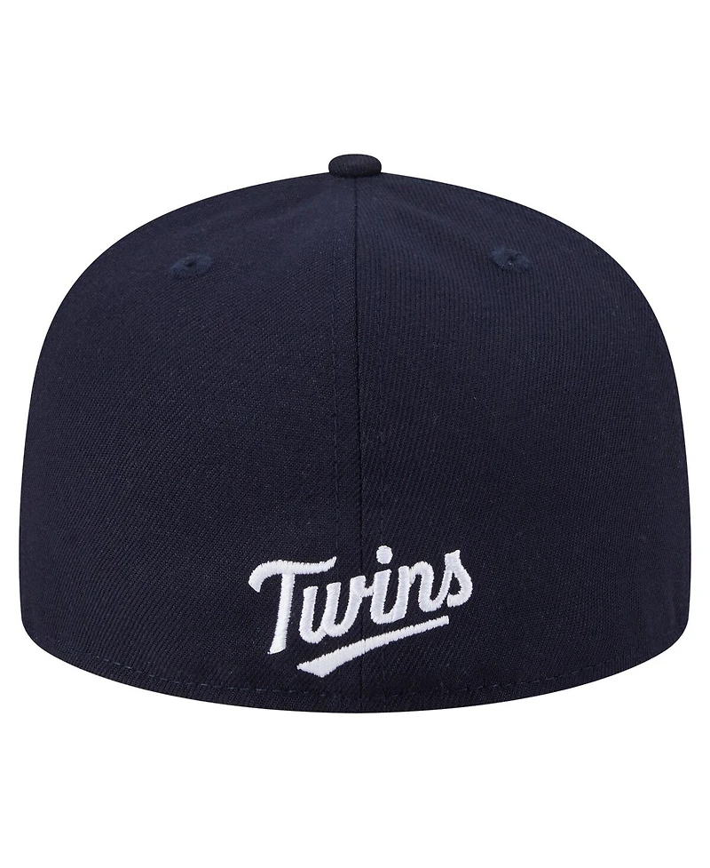 New Era Men's Navy Minnesota Twins Overlap 59FIFTY Hat