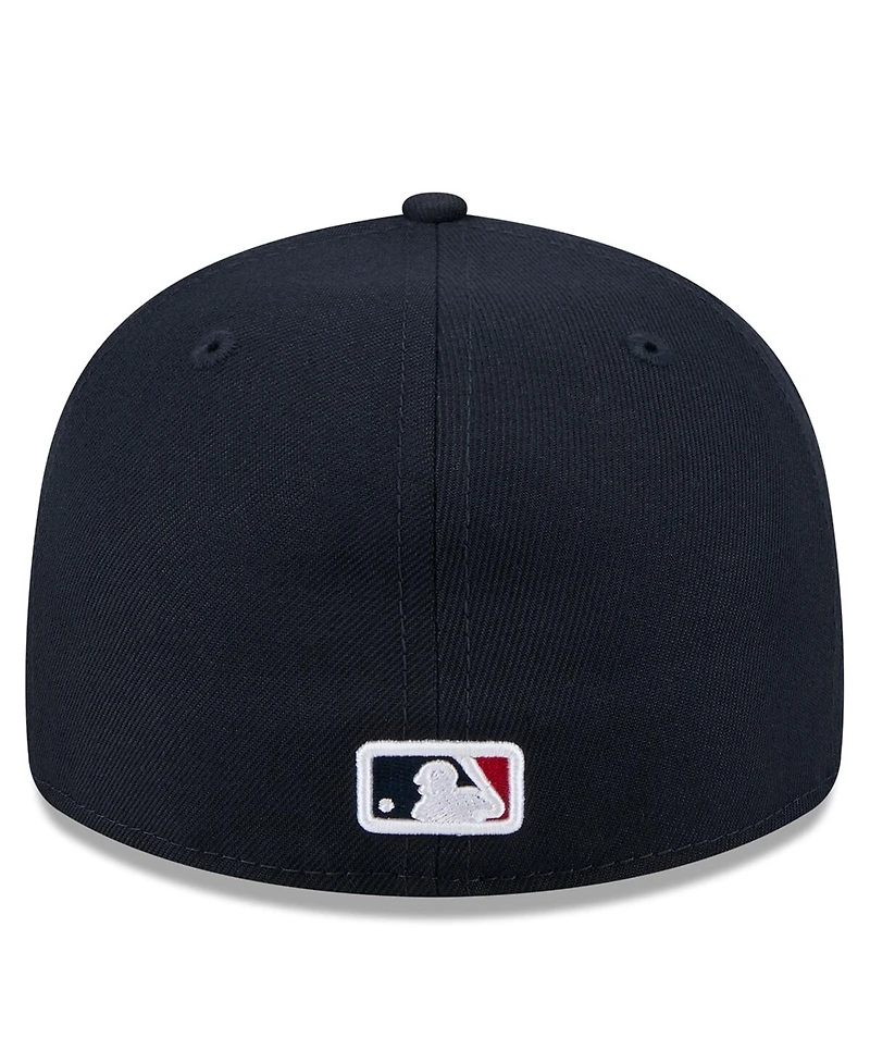New Era Men's Navy Atlanta Braves 2025 Jackie Robinson Day Retro crown 59FIFTY Unstructured Hat