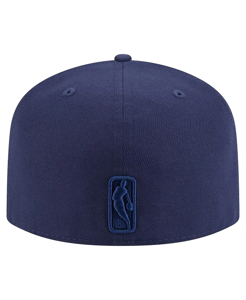 New Era Men's Navy Chicago Bulls Colorpack A-Frame Pinch Front 59FIFTY Fitted Hat