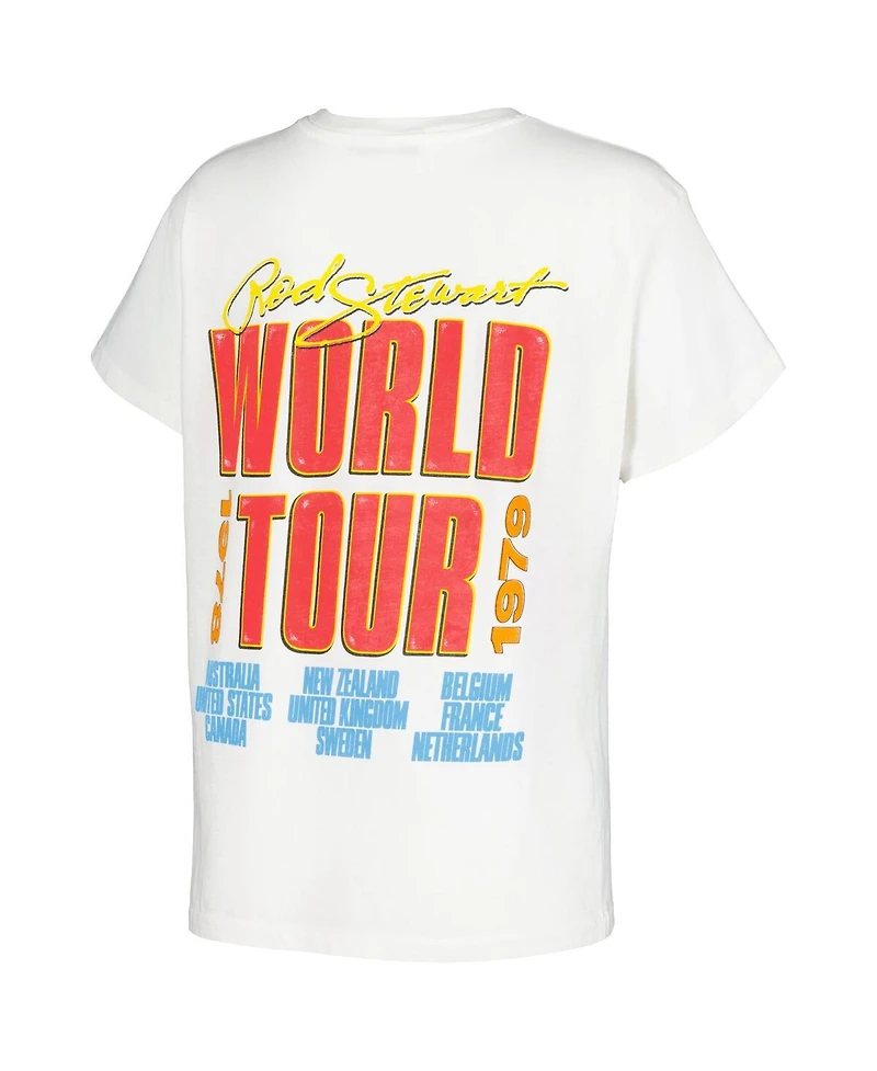 Daydreamer Women's White Rod Stewart 1978/79 World Tour Graphic T-Shirt