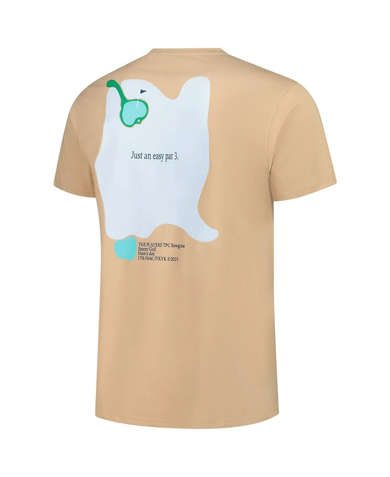 Breezy Golf Men's Gold The Players Just an Easy Par 3 T-Shirt