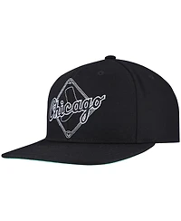 Mitchell & Ness Men's Black Chicago White Sox Double Up Snapback Hat