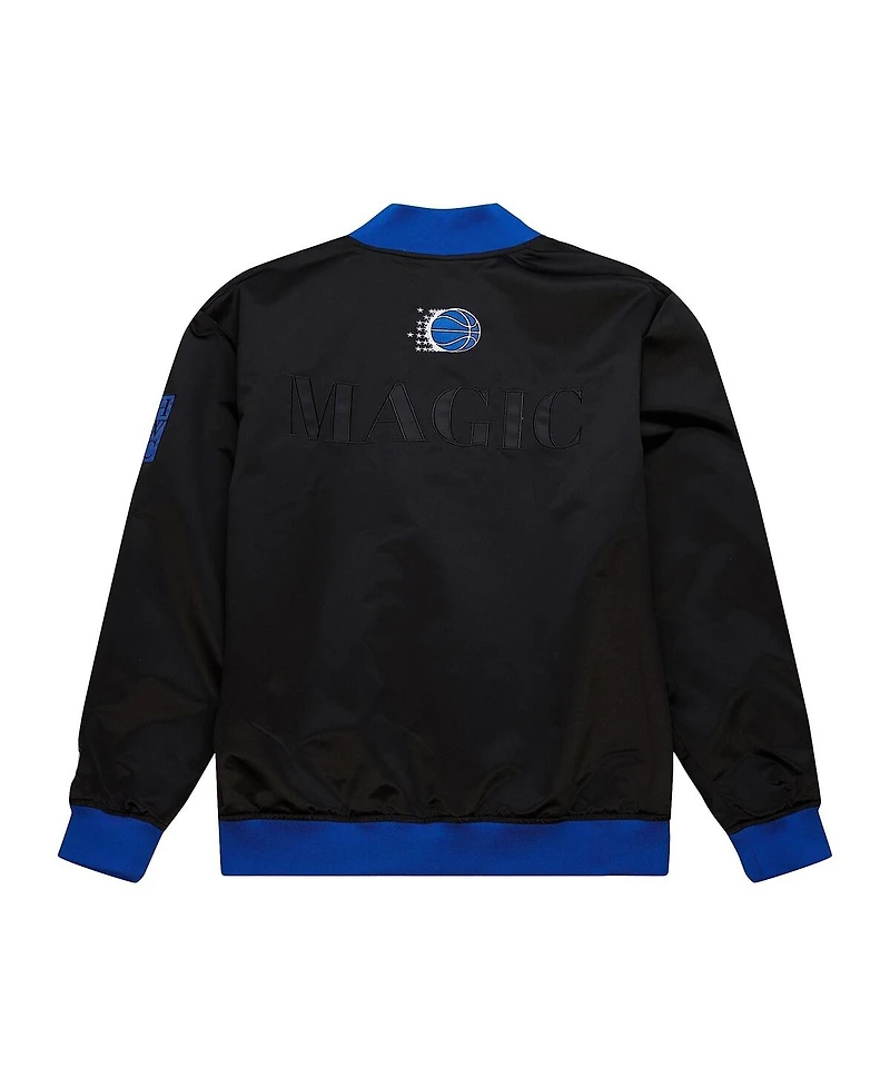 Mitchell & Ness Men's Black Orlando Magic Hardwood Classics Team Og 3.0 Lightweight Satin Full-Snap Jacket