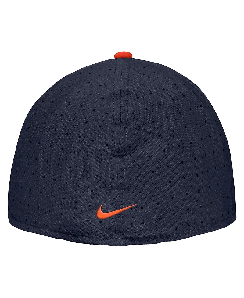 Nike Men's Navy Illinois Fighting Illini On-Field True Performance Baseball Fitted Hat