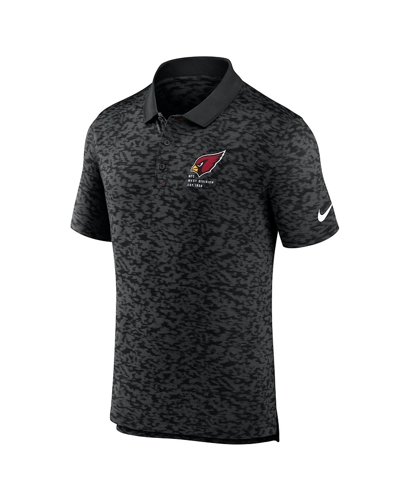 Nike Men's Black Arizona Cardinals Pique Fashion Performance Polo Shirt