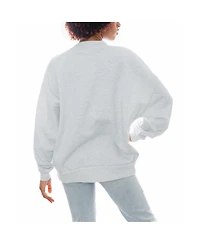 Gameday Couture Women's Oatmeal Buffalo Bills Superstar Premium Fleece Drop Shoulder Pullover Sweatshirt