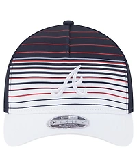 New Era Men's Navy Atlanta Braves Gradient 9FORTY M-Crown Adjustable Hat