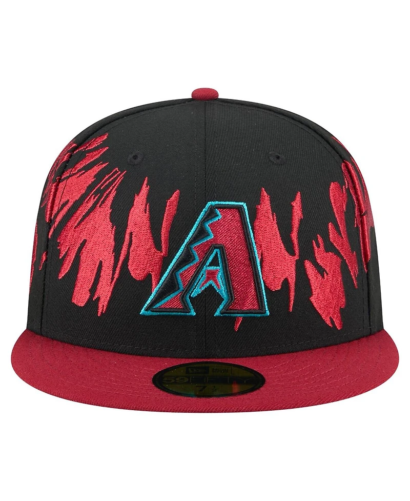 New Era Men's Black/Red Arizona Diamondbacks Retro Pattern 59FIFTY Hat