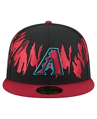 New Era Men's Black/Red Arizona Diamondbacks Retro Pattern 59FIFTY Hat