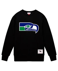 Mitchell & Ness Men's Black Seattle Seahawks Basic Fleece Pullover Sweatshirt
