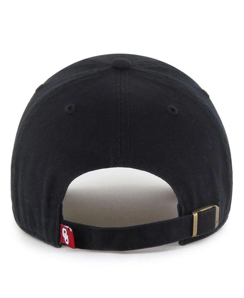 '47 Brand Men's Black Oklahoma Sooners Clean Up Adjustable Hat