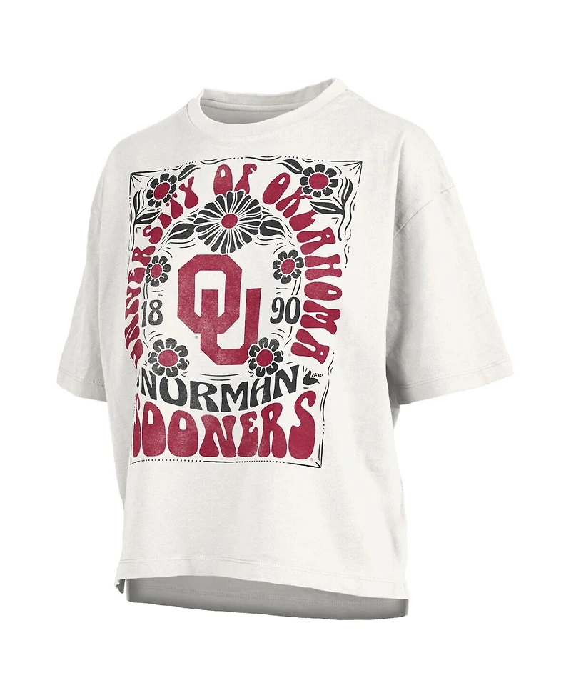 Pressbox Women's White Oklahoma Sooners Harmony Oversized T-Shirt