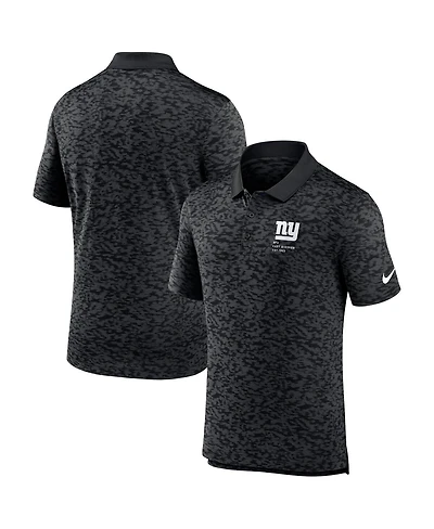 Nike Men's Black New York Giants Pique Fashion Performance Polo Shirt