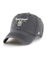 '47 Brand Men's Charcoal Chicago Bulls Scupper Rough Edge Applique Clean Up Adjustable Hat