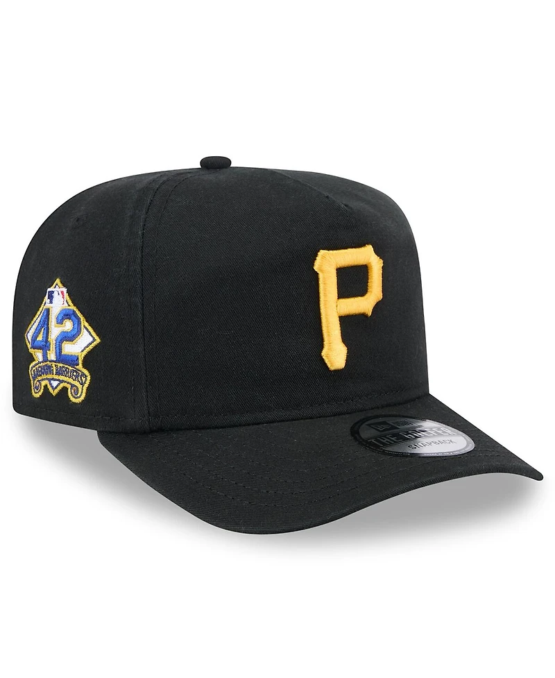 New Era Men's Black Pittsburgh Pirates 2025 Jackie Robinson Day Golfer Adjustable Hat