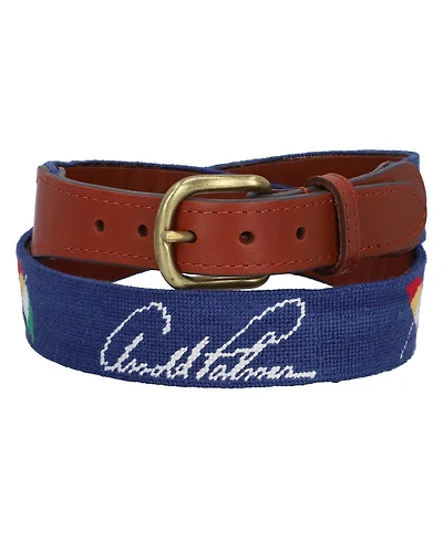 Smathers & Branson Men's and Women's Navy Arnold Palmer Needlepoint Belt