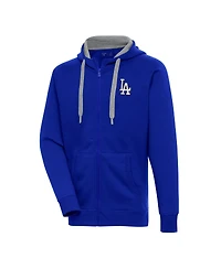 Antigua Men's Royal Los Angeles Dodgers Metallic Victory Full-Zip Hoodie