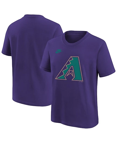 Nike Big Boys and Girls Purple Arizona Diamondbacks Team Logo T-Shirt